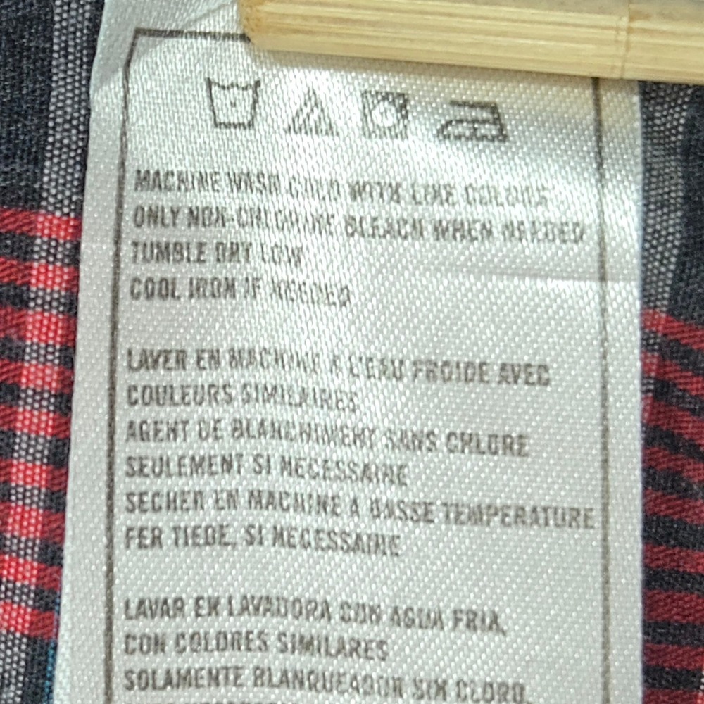 Zoo York Men XXL Plaid Button Shirt Red Black Blue Check Streetwear Skate Y2K - Picture 7 of 8